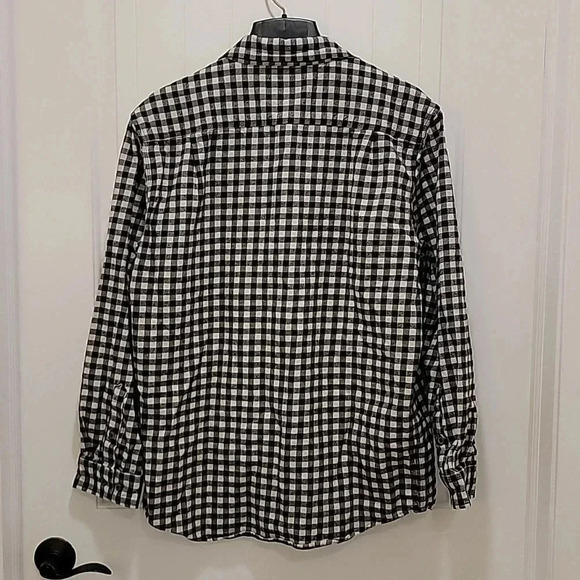 Carhartt Loose Fit Plaid Black White Flannel Size Medium - Picture 5 of 7